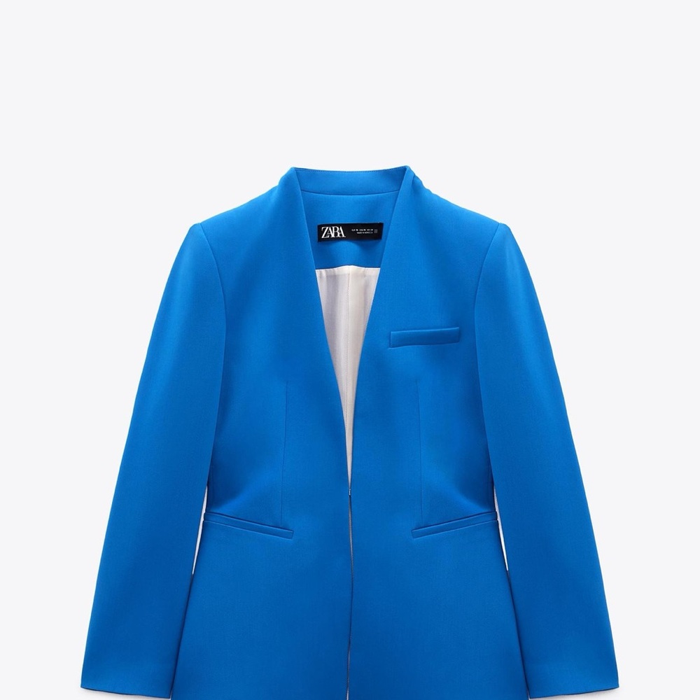 Zara Women's Vibrant Blue Suit Jacket